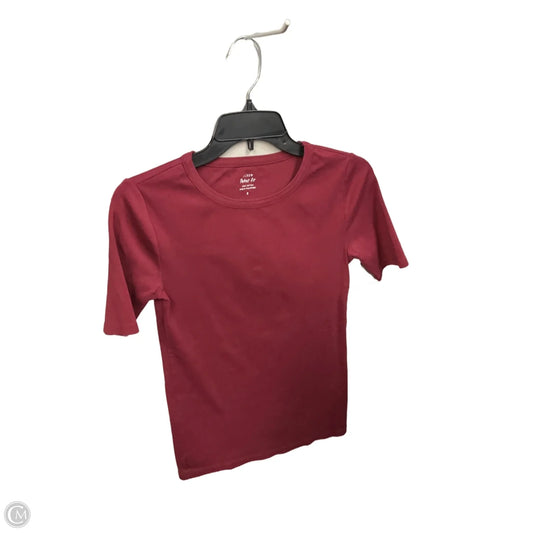 Top Short Sleeve Basic By J. Crew In Maroon, Size: S