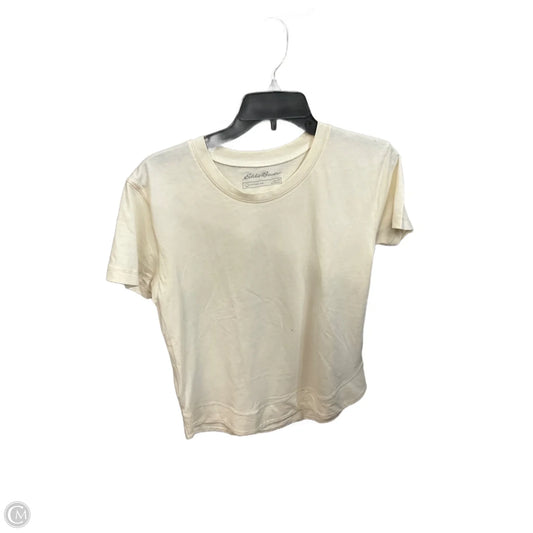 Top Short Sleeve Basic By Eddie Bauer In Cream, Size: Xs