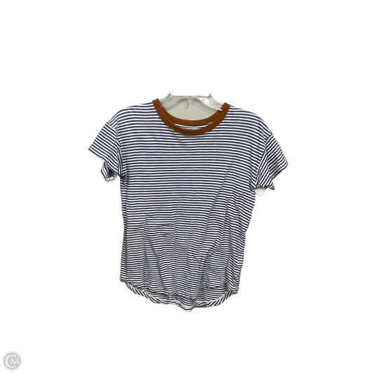 Top Short Sleeve Basic By Madewell In Striped Pattern, Size: Xs