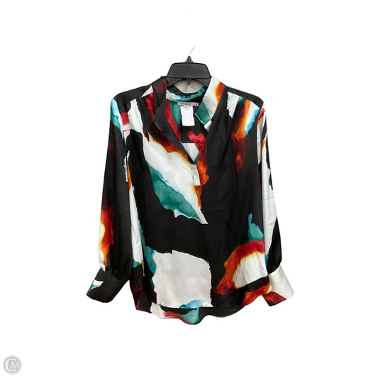 Blouse Long Sleeve By Chicos In Multi-colored, Size: M