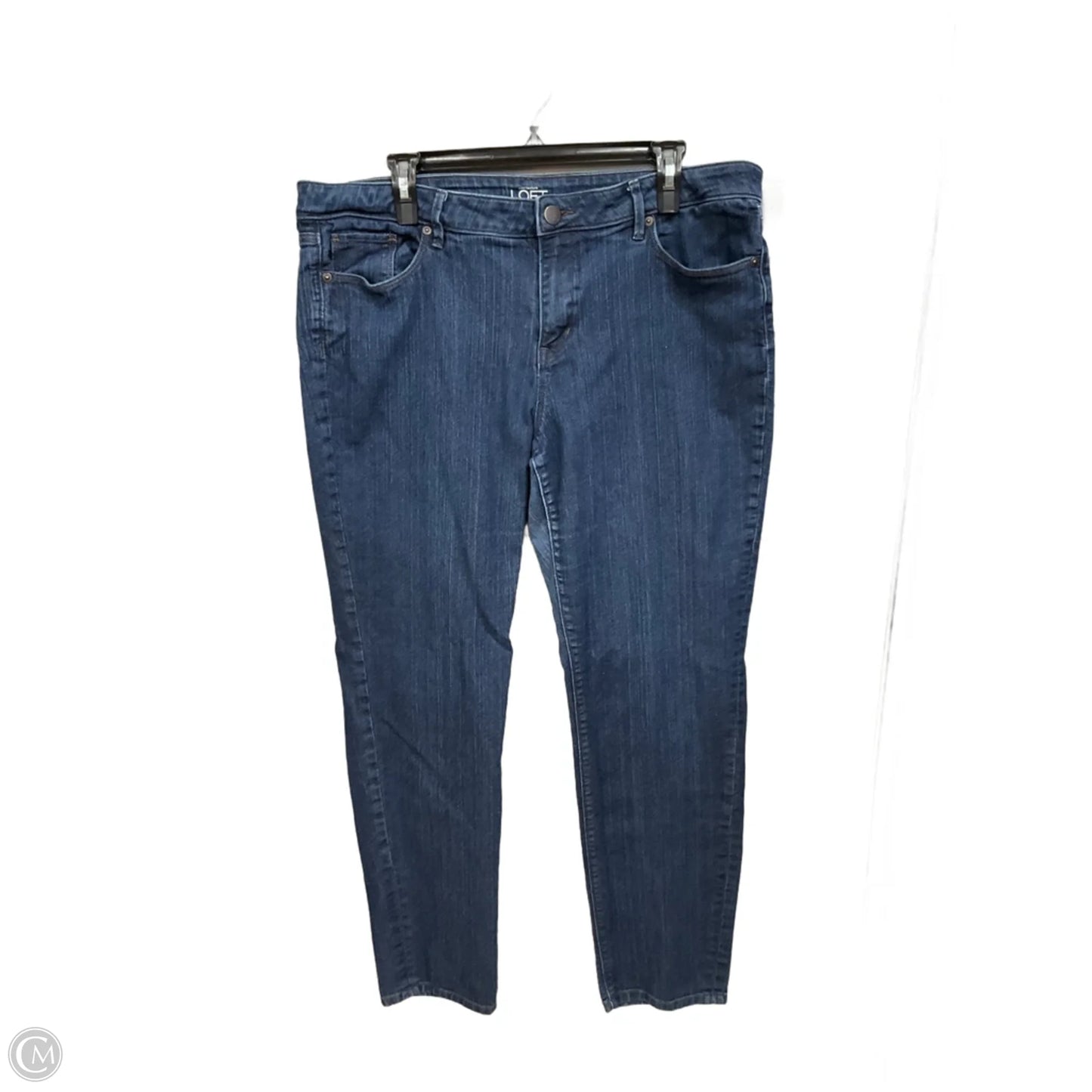 Jeans Skinny By Loft In Blue Denim, Size: 16