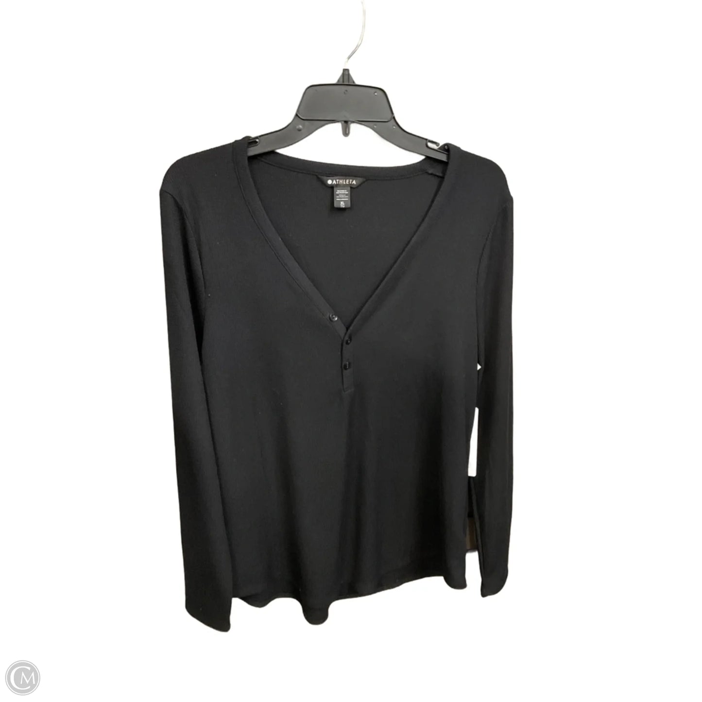 Top Long Sleeve Basic By Athleta In Black, Size: Xl