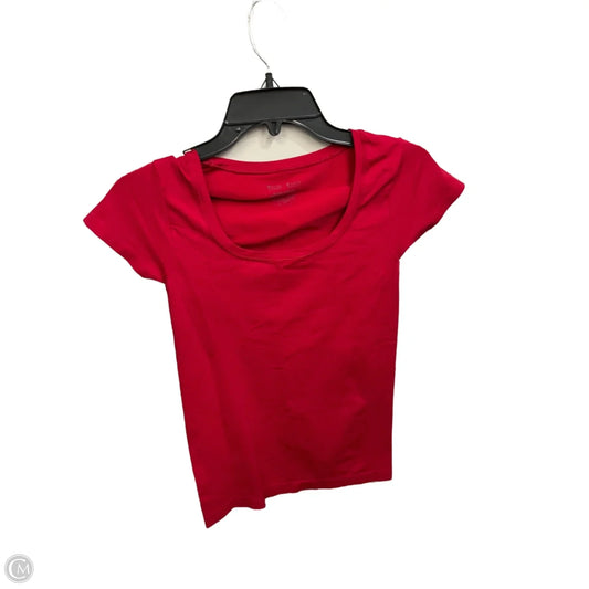 Top Short Sleeve Basic By White House Black Market In Red, Size: S