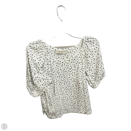 Top Short Sleeve By Loft In Polkadot Pattern, Size: S
