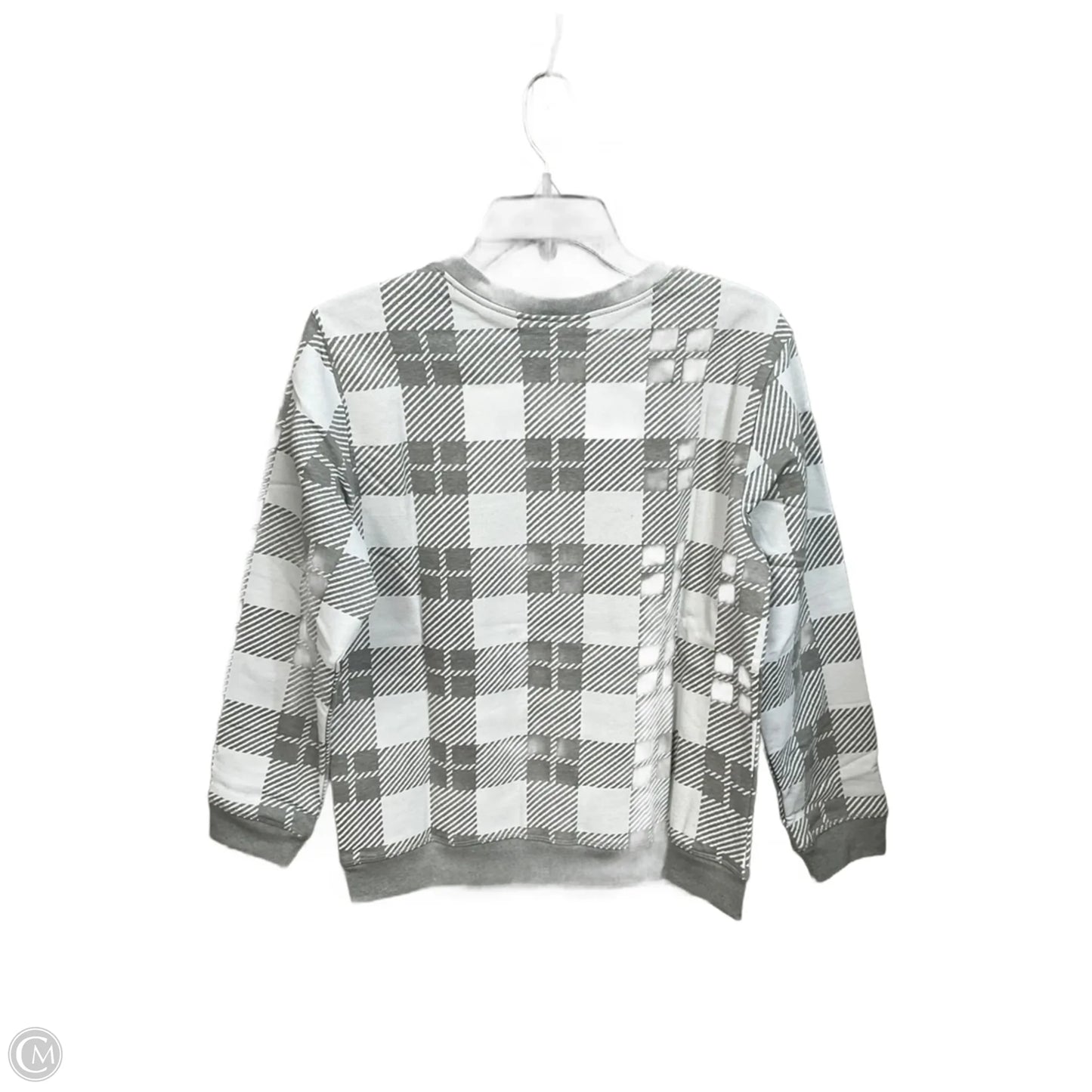 Top Long Sleeve By Karen Scott In Plaid Pattern, Size: Mp