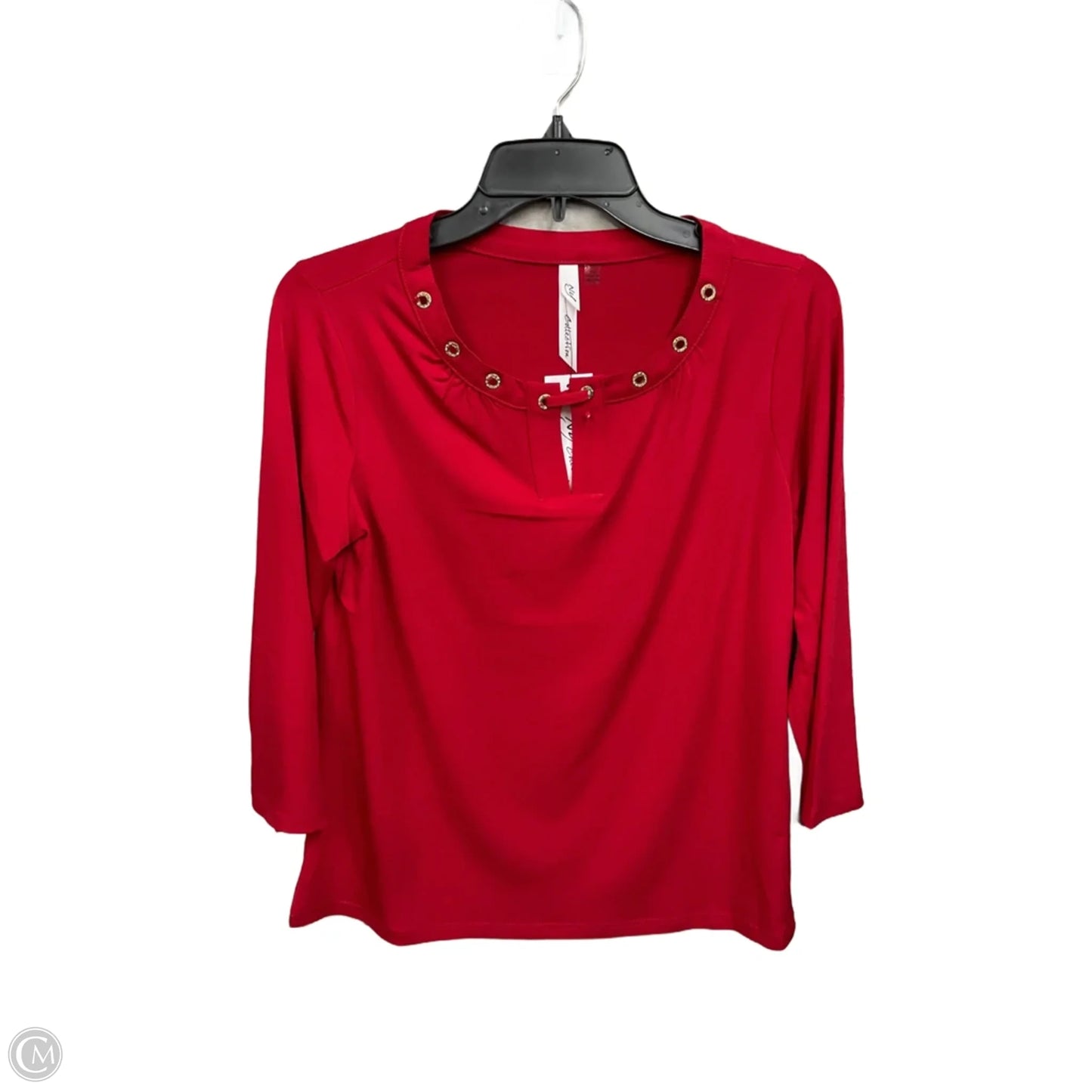 Top 3/4 Sleeve By Clothes Mentor In Red, Size: Mp