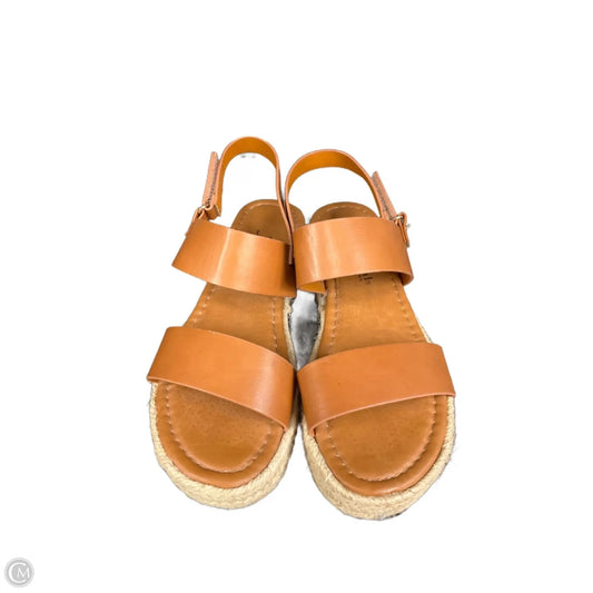 Sandals Flats By Natural Reflections In Tan, Size: 7
