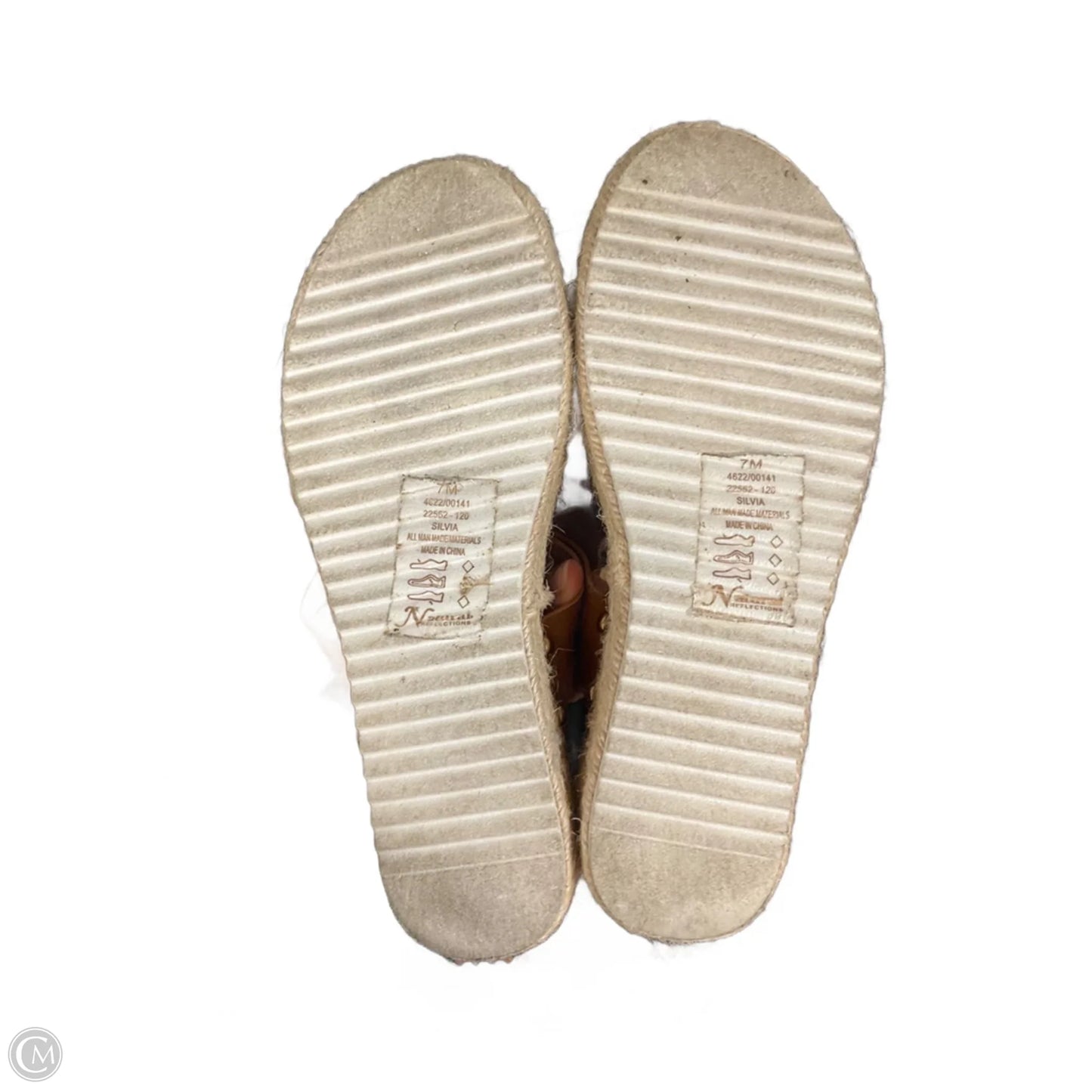 Sandals Flats By Natural Reflections In Tan, Size: 7