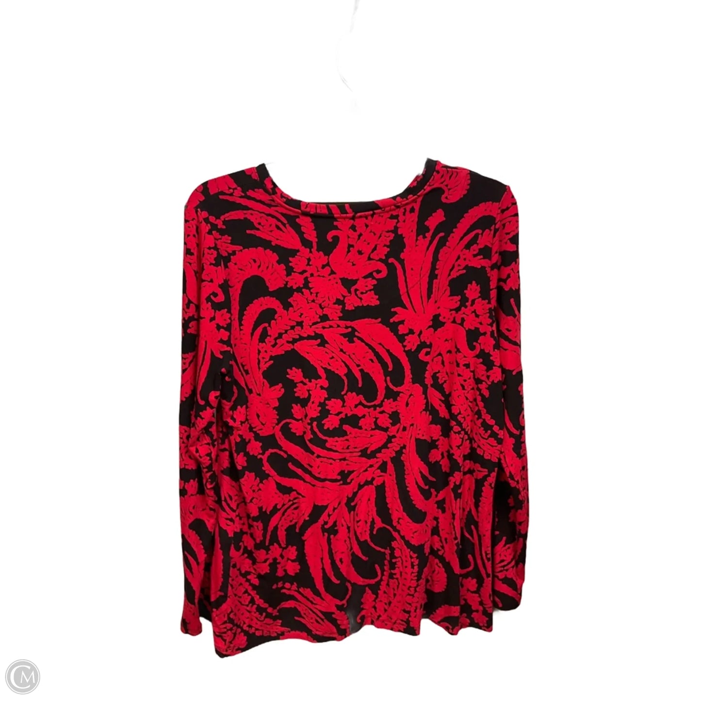 Top Long Sleeve By Chicos In Floral Print, Size: L