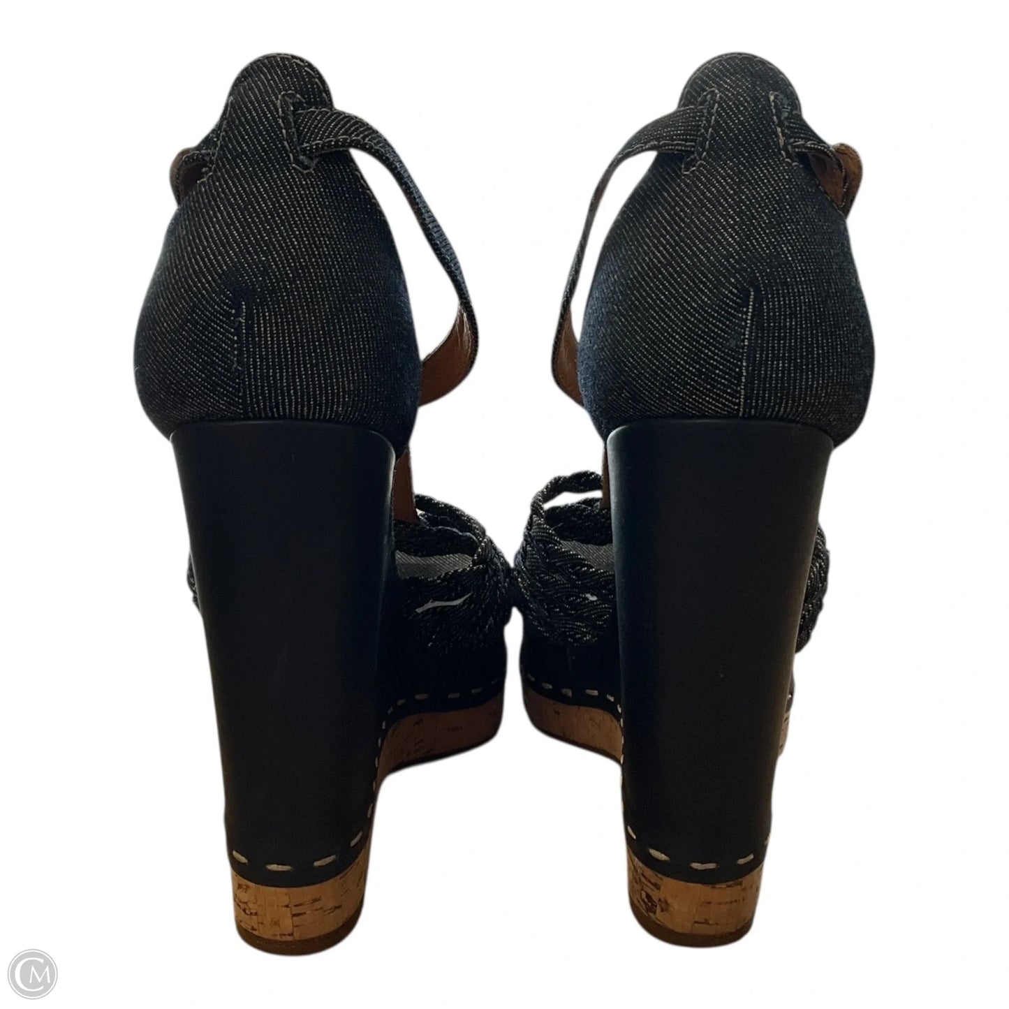 Sandals Luxury Designer By Chloe In Blue, Size: 9.5
