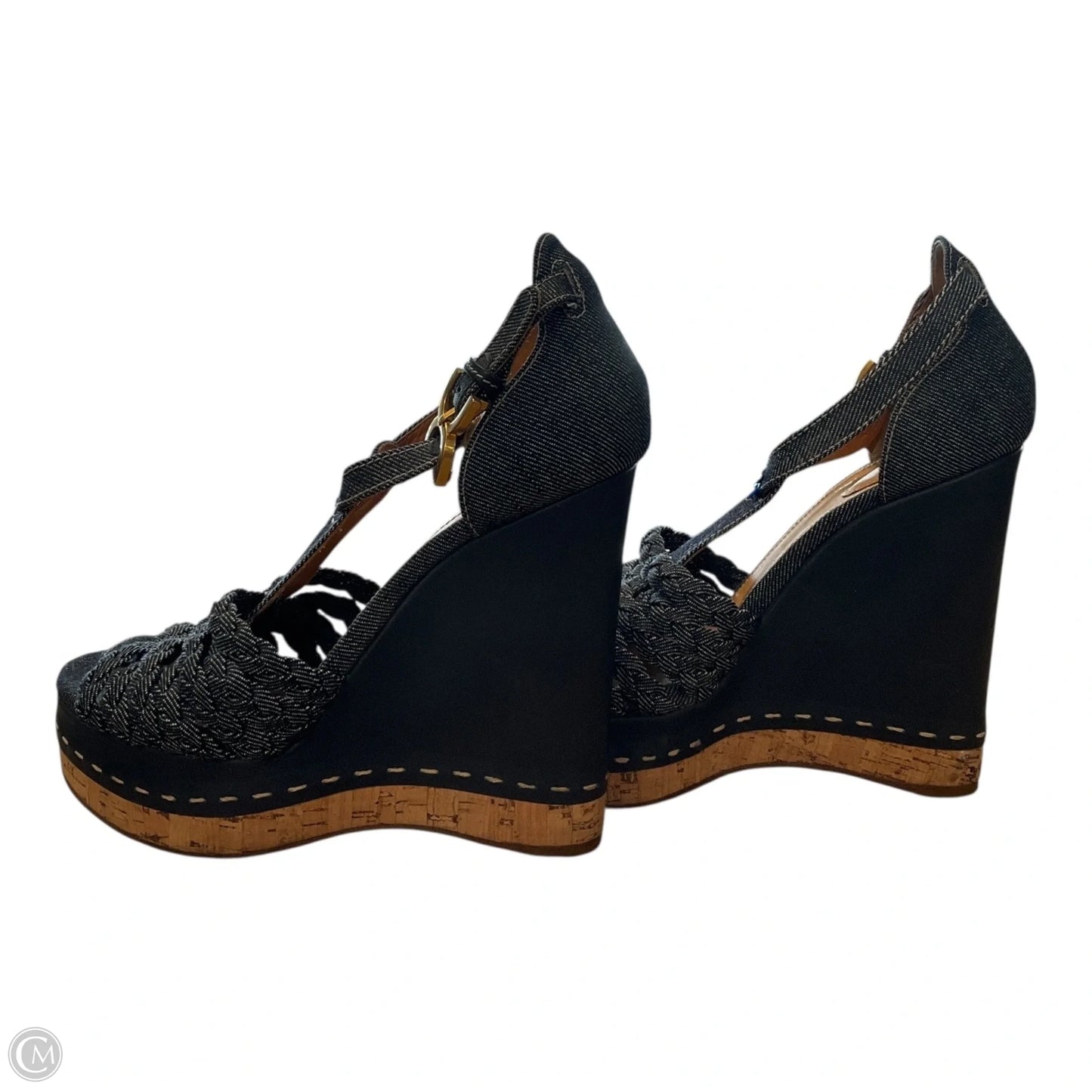 Sandals Luxury Designer By Chloe In Blue, Size: 9.5