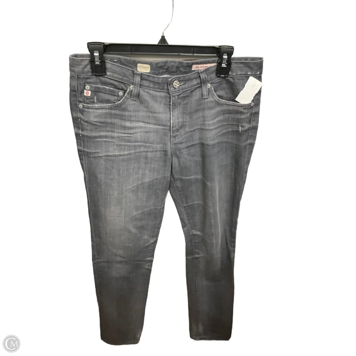 Jeans Straight By Ag Jeans In Grey Denim, Size: 10