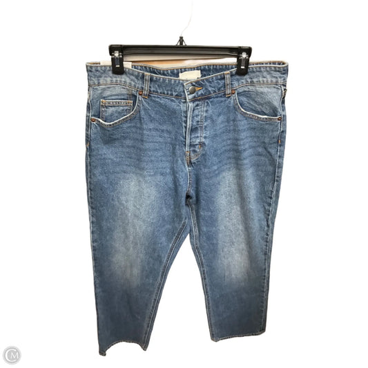 Jeans Straight By H&m In Blue Denim, Size: 14
