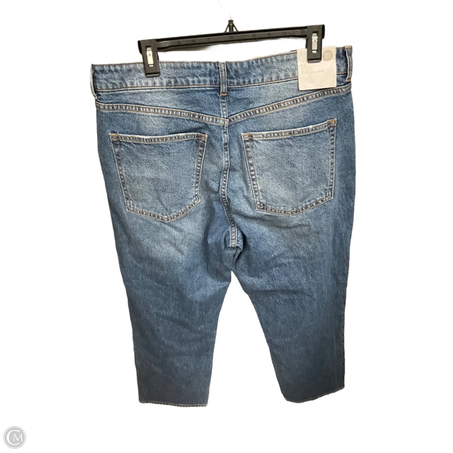 Jeans Straight By H&m In Blue Denim, Size: 14