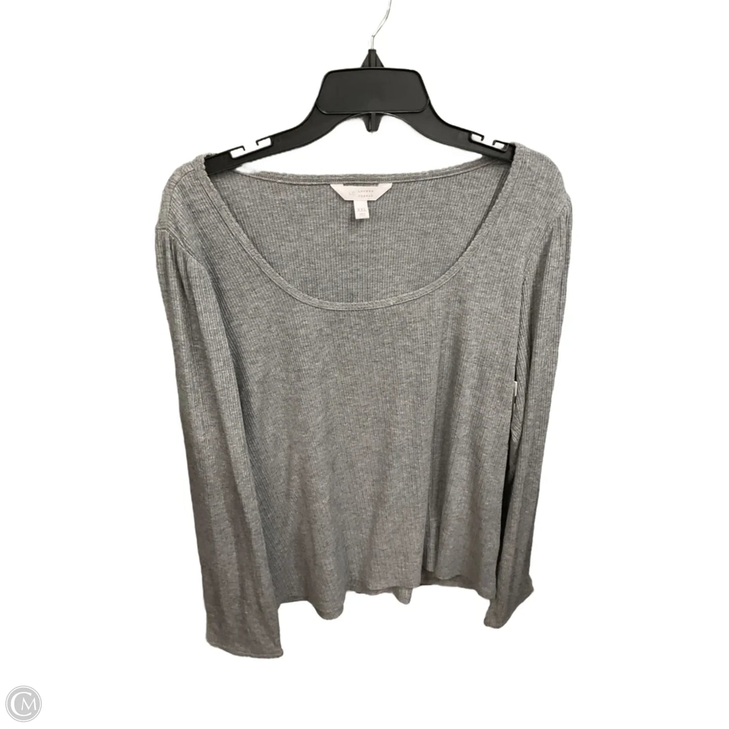 Top Long Sleeve Basic By Lc Lauren Conrad In Grey, Size: Xxl