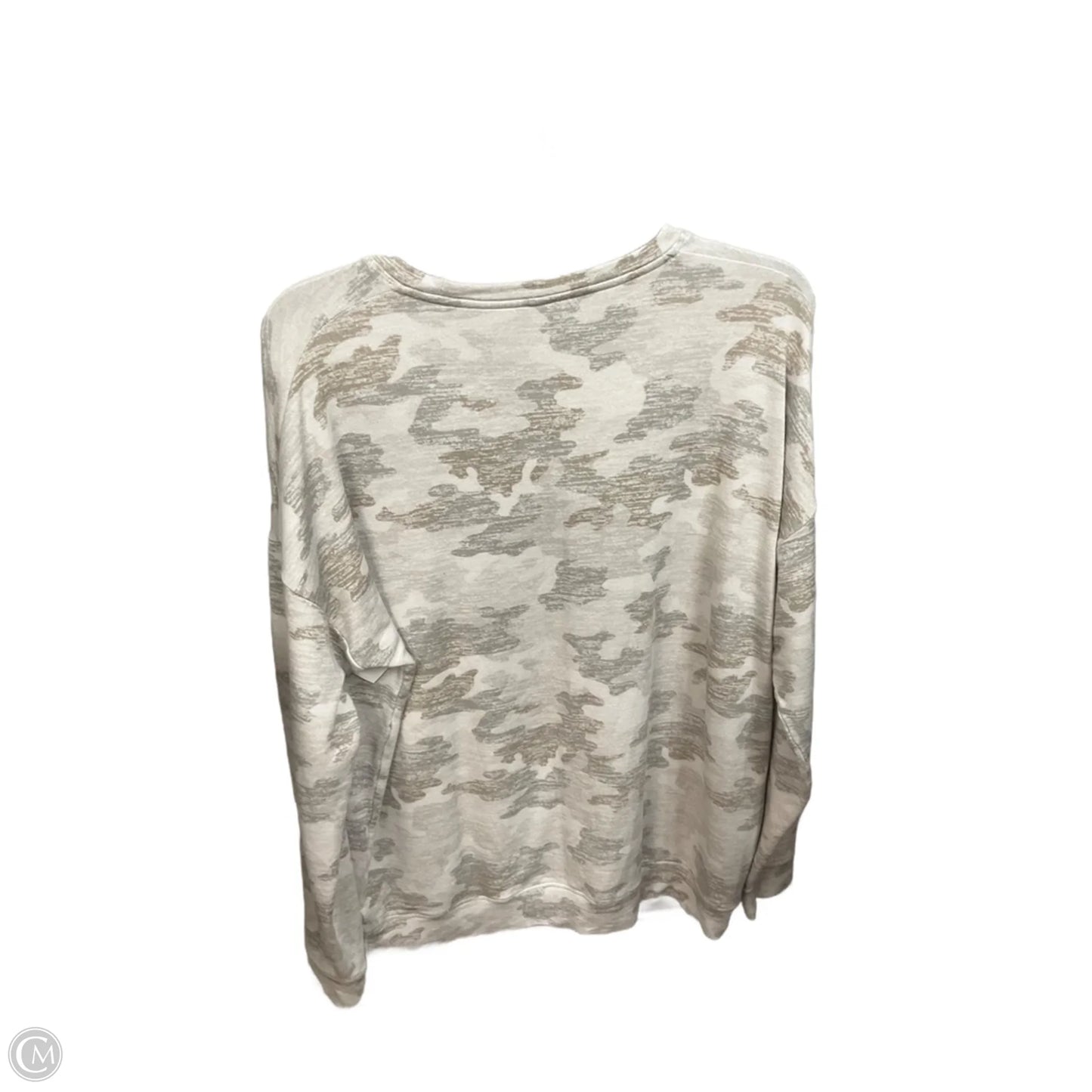 Athletic Top Long Sleeve Crewneck By Athleta In Camouflage Print, Size: M