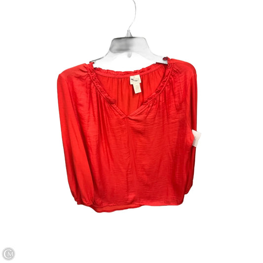 Top Long Sleeve By Chicos In Orange, Size: S