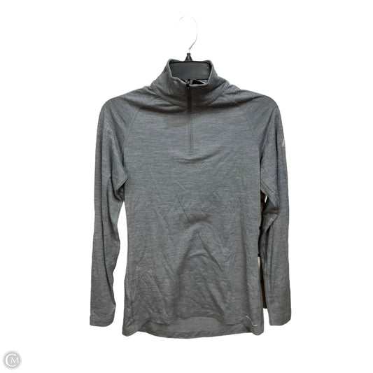 Athletic Top Long Sleeve Collar By Eddie Bauer In Grey, Size: M