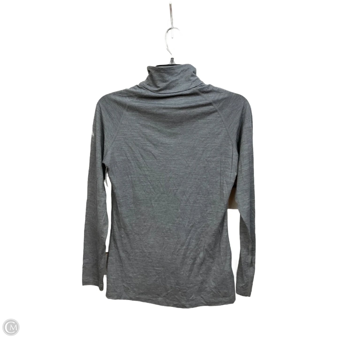Athletic Top Long Sleeve Collar By Eddie Bauer In Grey, Size: M