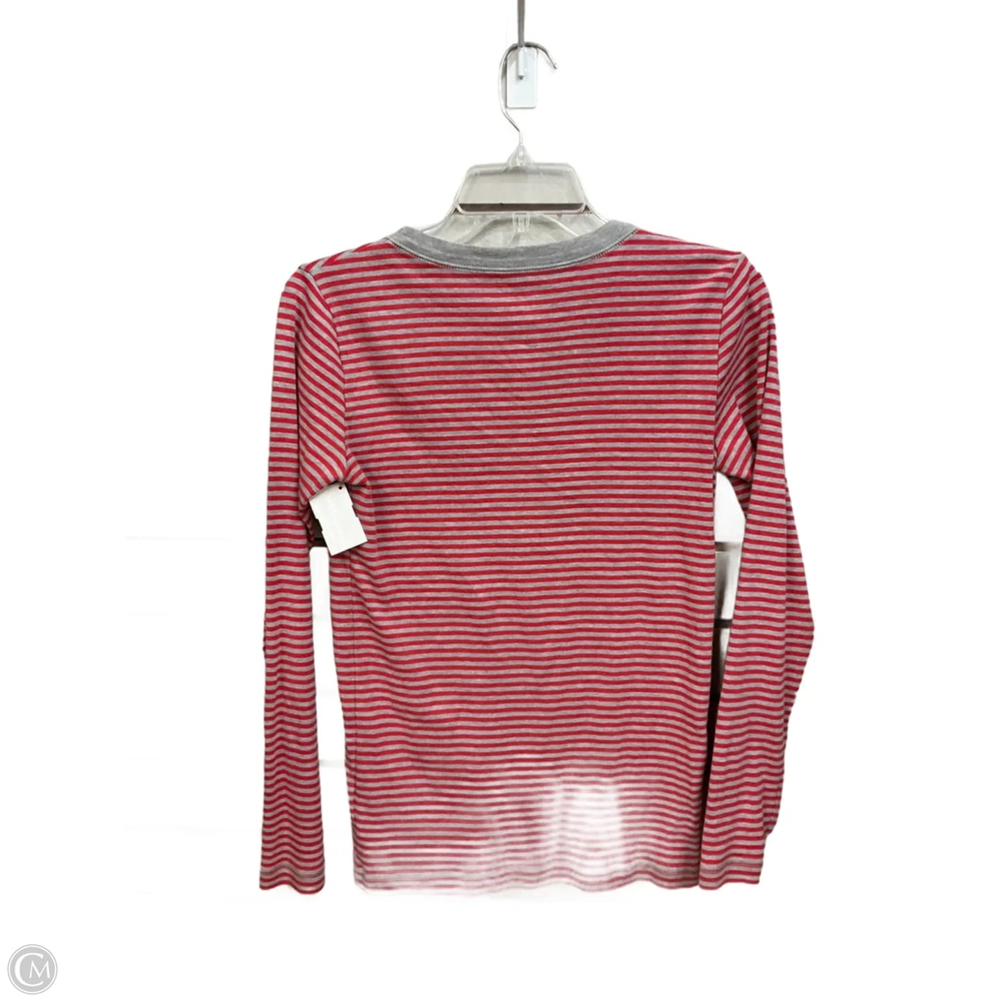 Top Long Sleeve Basic By Gap In Striped Pattern, Size: M