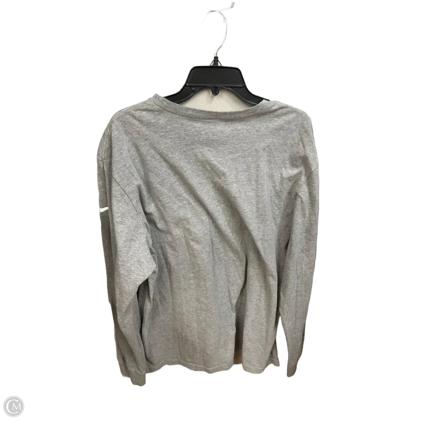 Athletic Top Long Sleeve Crewneck By Nike Apparel In Grey, Size: Xxl