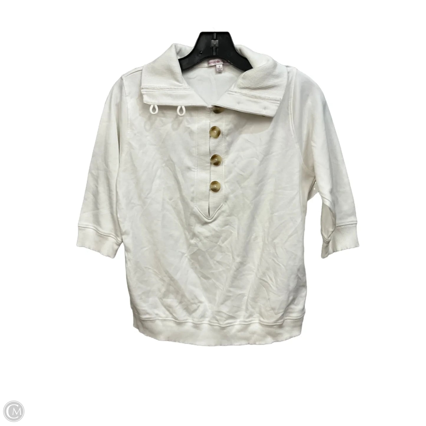 Top 3/4 Sleeve By Peter Millar In White, Size: S