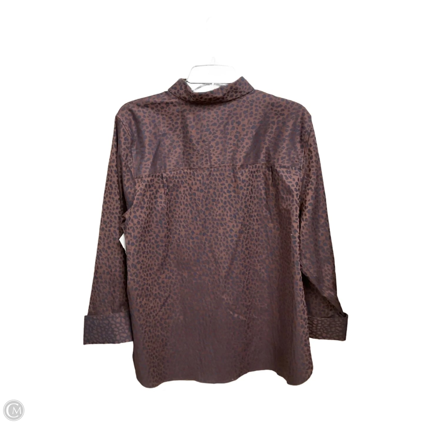 Blouse Long Sleeve By Chicos In Animal Print, Size: Xl