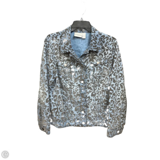 Jacket Shirt By Chicos In Animal Print, Size: L
