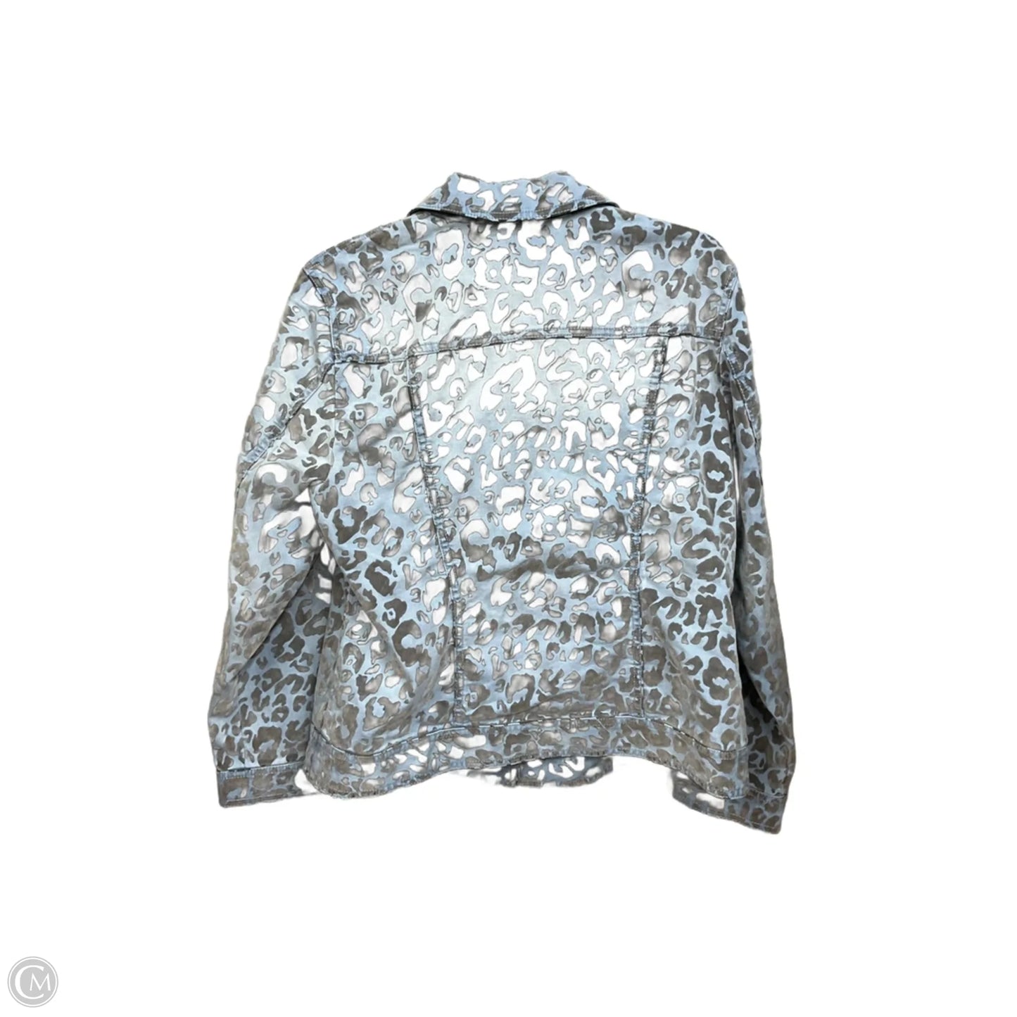 Jacket Shirt By Chicos In Animal Print, Size: L
