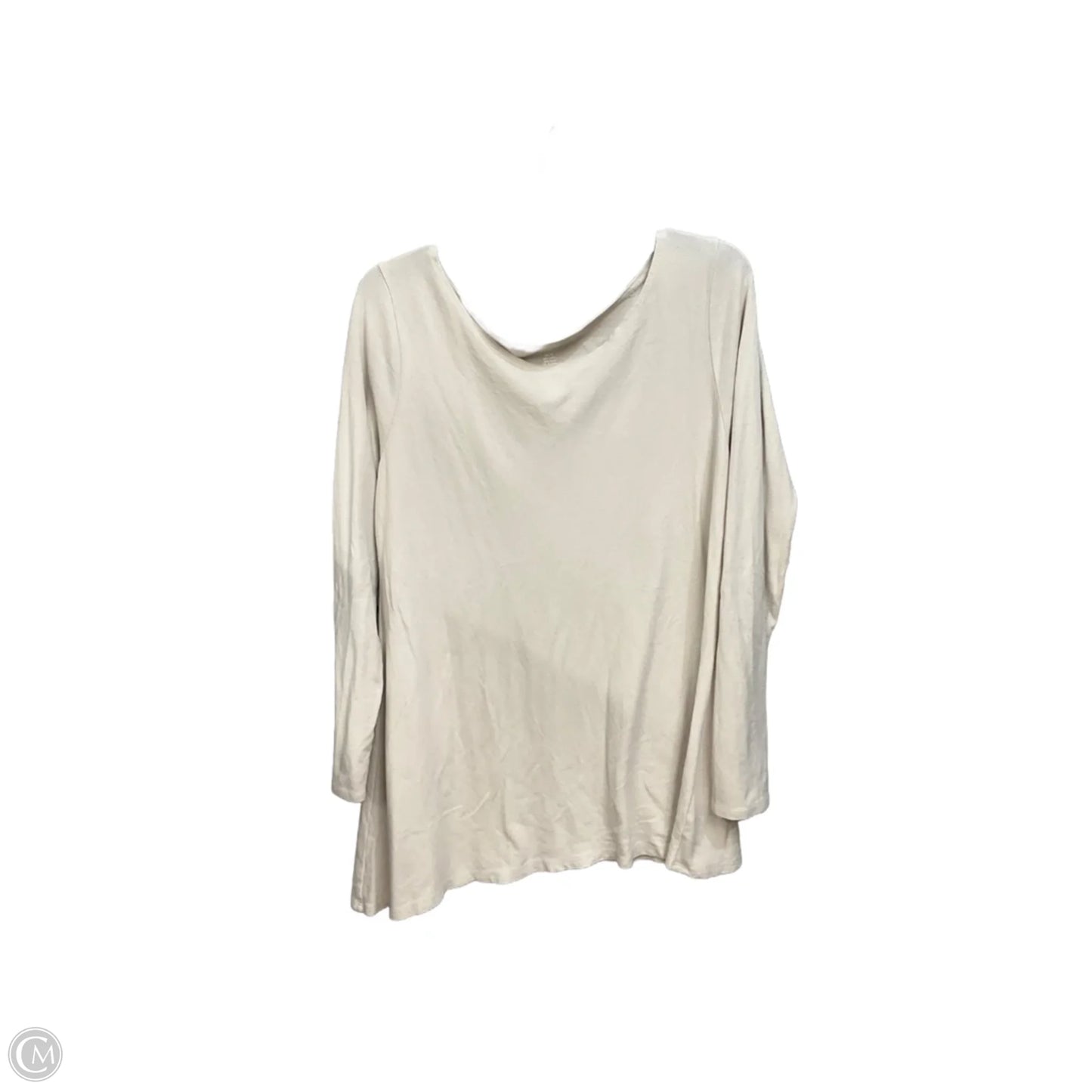 Top Long Sleeve Basic By Joan Vass In Grey, Size: Xl
