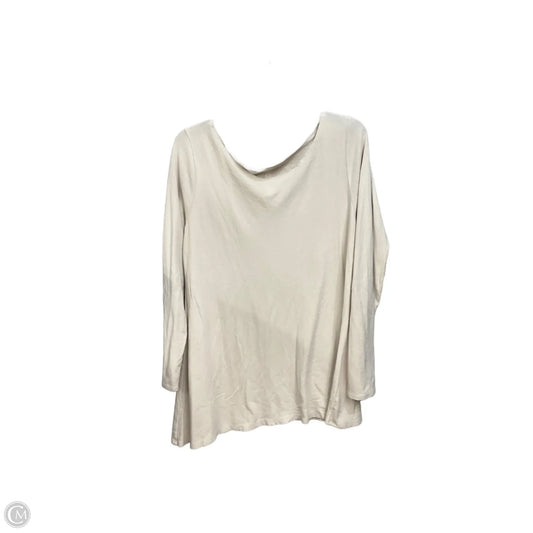 Top Long Sleeve Basic By Joan Vass In Grey, Size: Xl