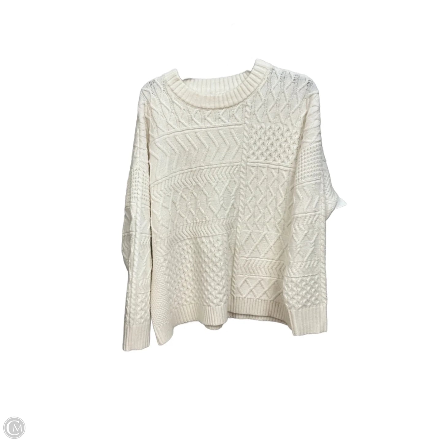 Sweater By Time And Tru In Cream, Size: 3x