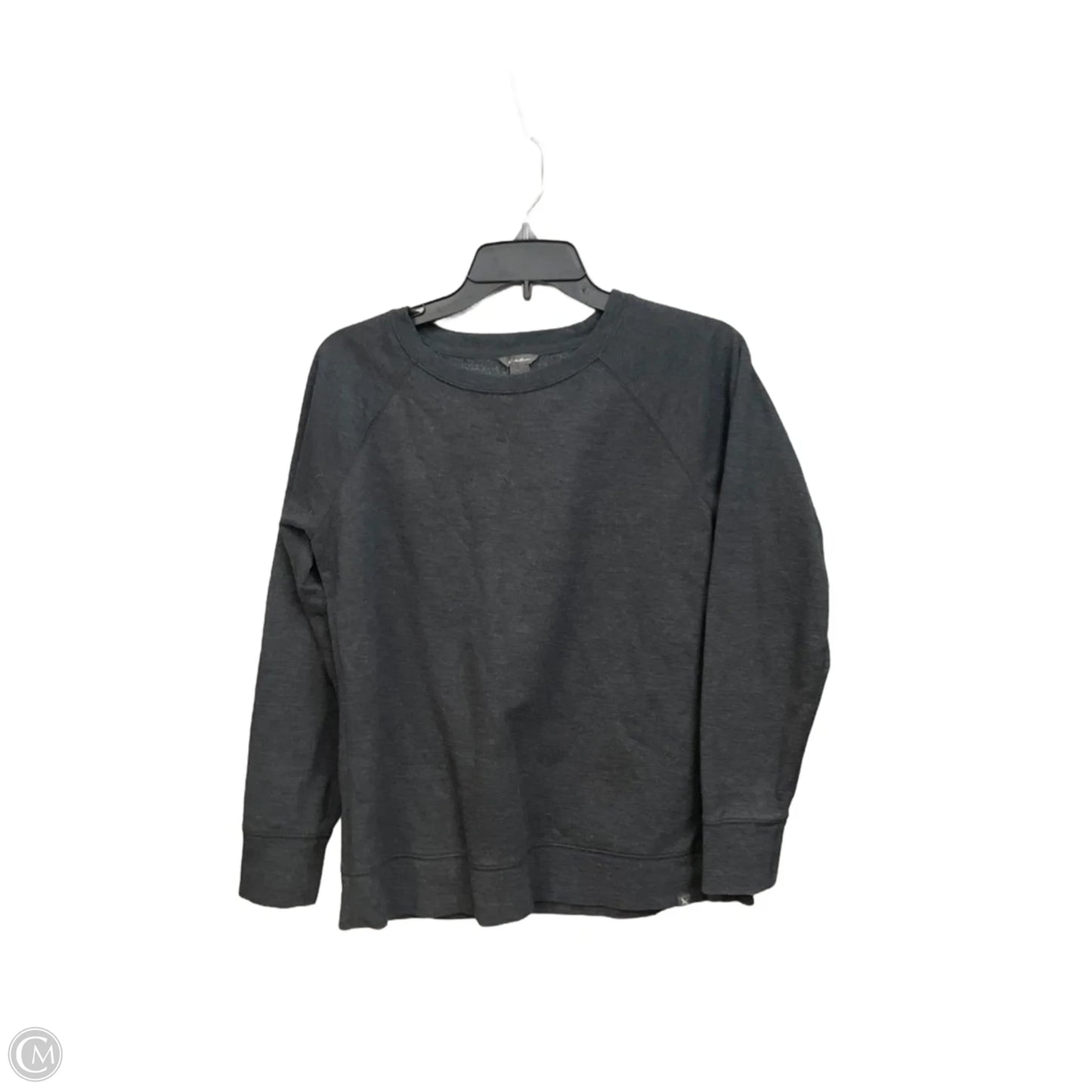 Athletic Top Long Sleeve Crewneck By Eddie Bauer In Grey, Size: S