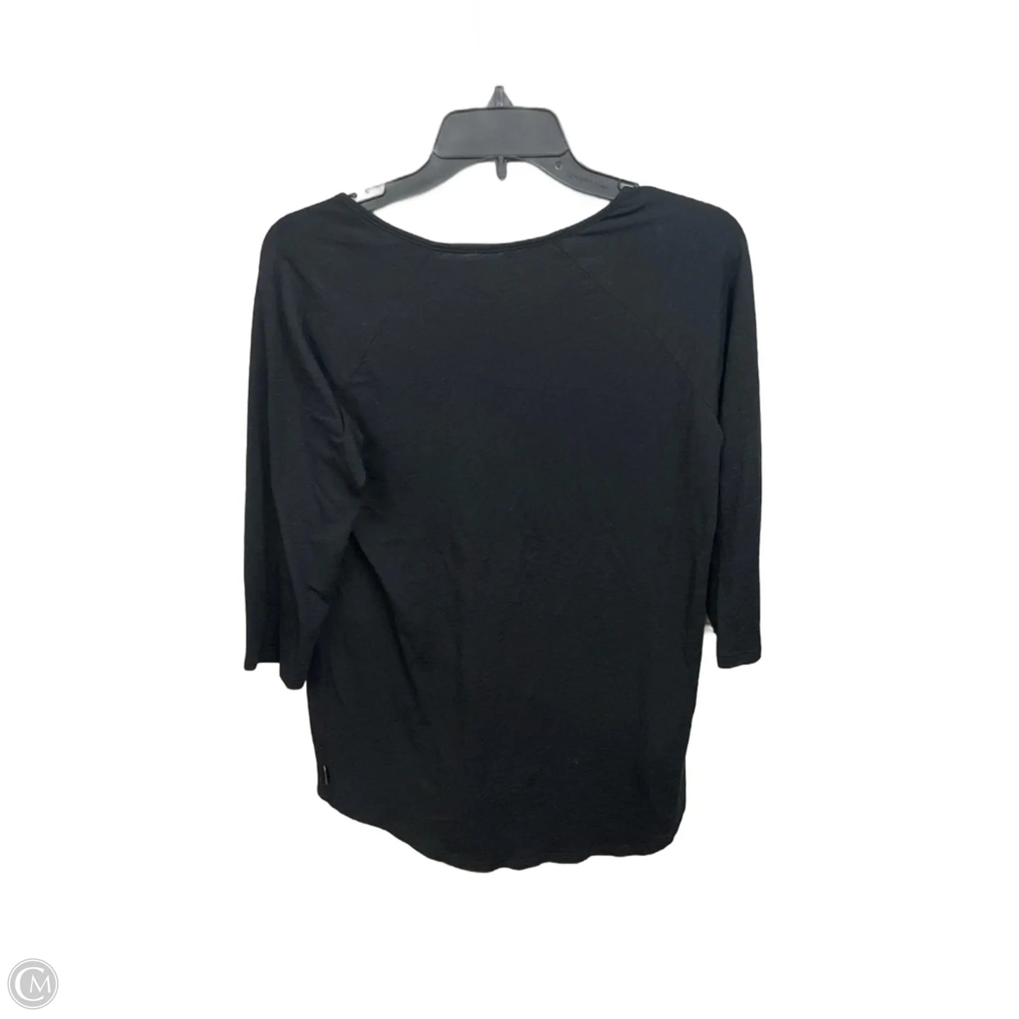 Top 3/4 Sleeve Basic By Eddie Bauer In Black, Size: S