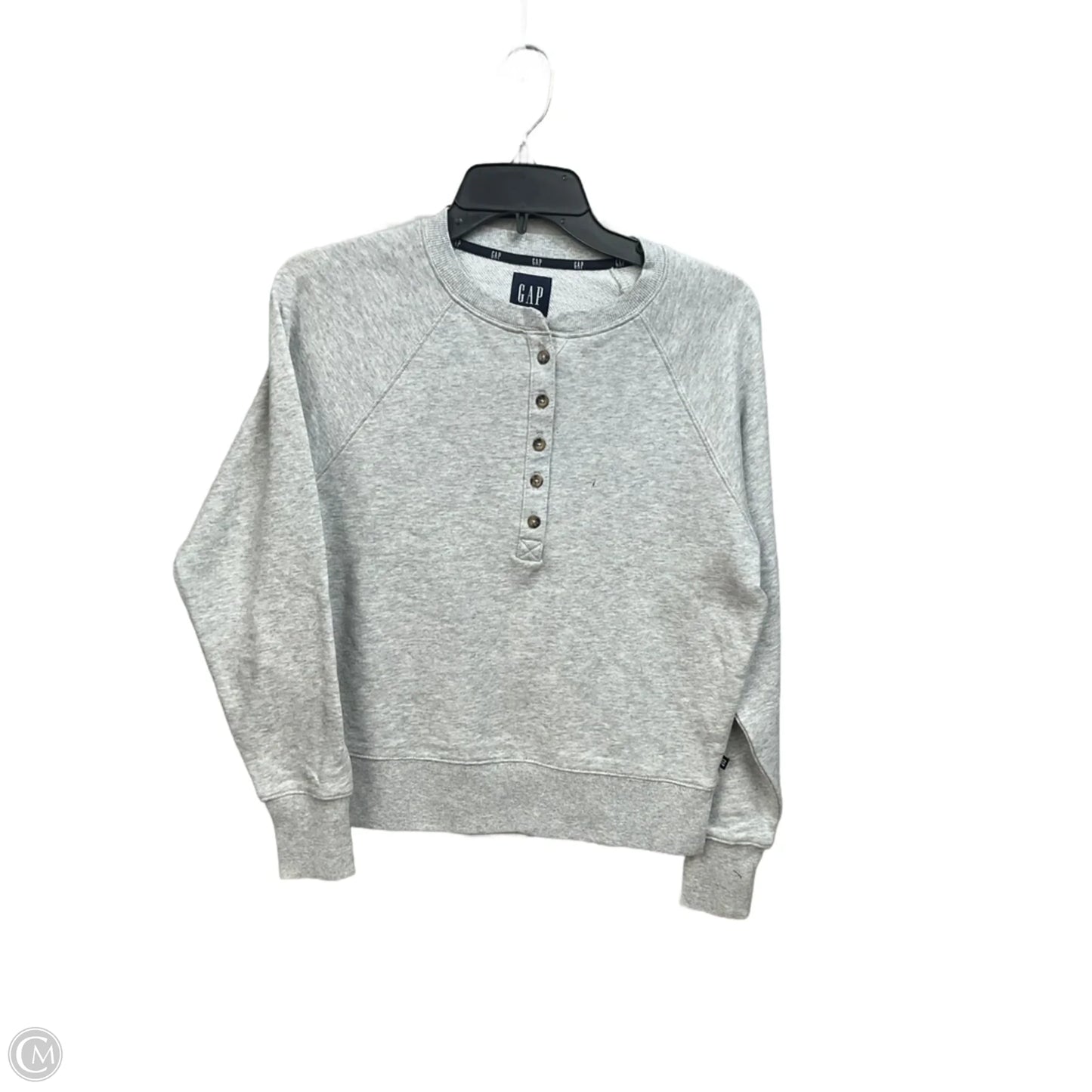 Sweatshirt Crewneck By Gap In Grey, Size: Xs