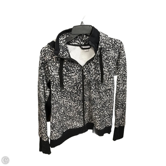 Athletic Jacket By Athleta In Black & White, Size: L