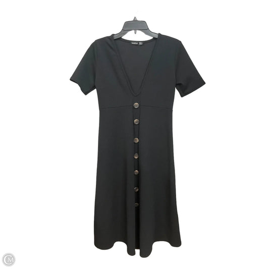 Dress Casual Midi By Boohoo Boutique In Black, Size: S