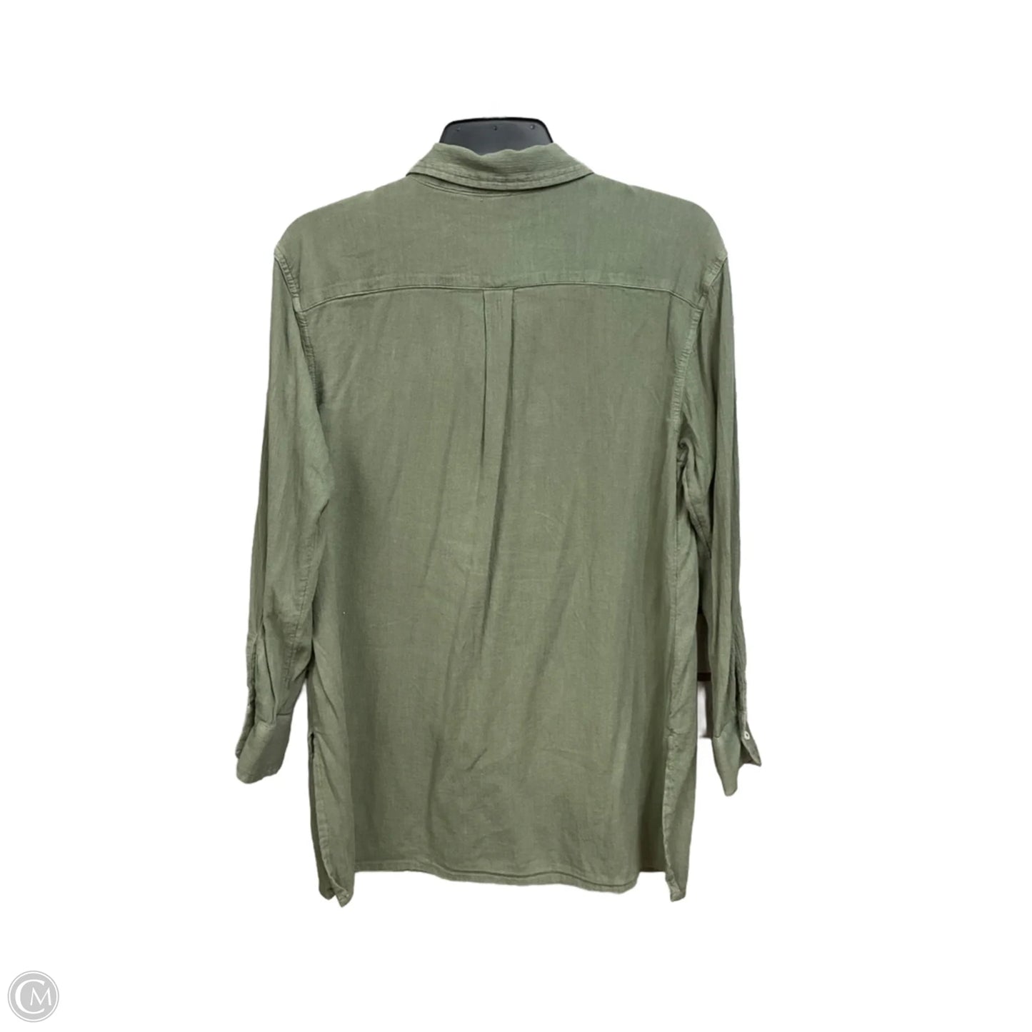 Blouse Long Sleeve By Aerie In Green, Size: Xs