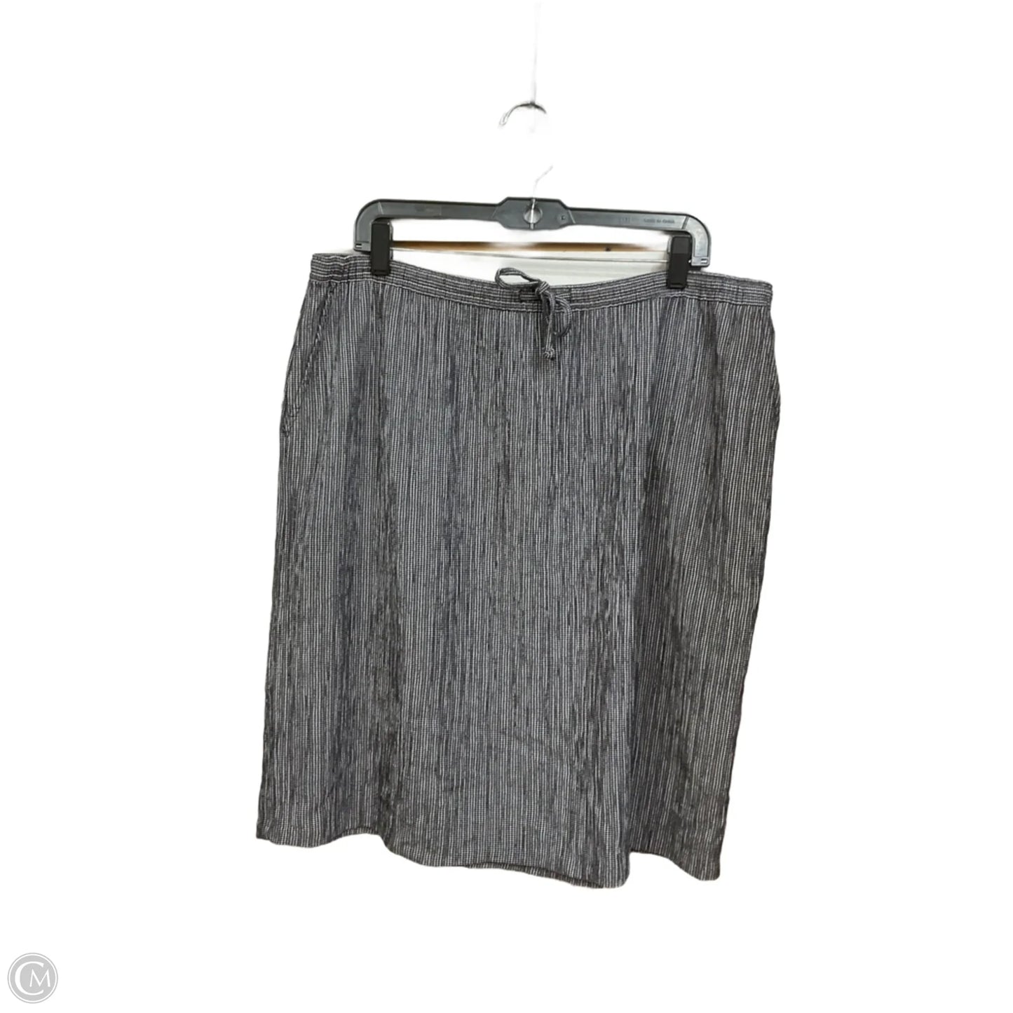 Skirt Midi By Style And Company In Black & White, Size: Xl
