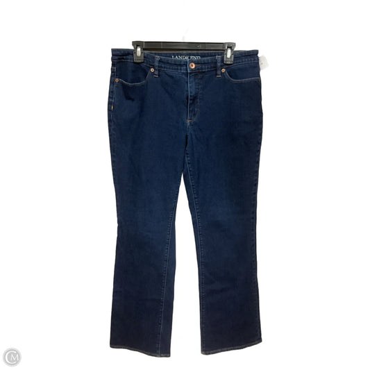 Jeans Boot Cut By Lands End In Blue Denim, Size: 12