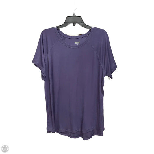 Athletic Top Short Sleeve By Tek Gear In Purple, Size: Xl