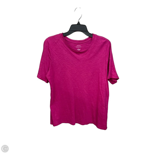 Top Short Sleeve Basic By Banana Republic In Pink, Size: L