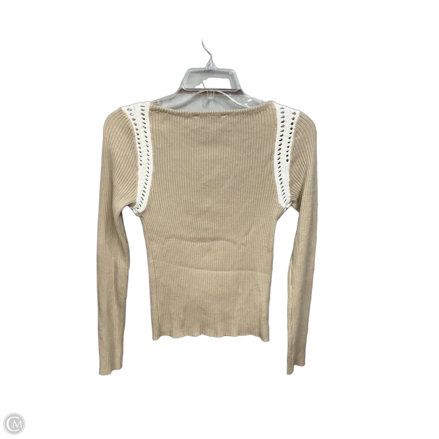 Top Long Sleeve By Loft In Tan, Size: Mp