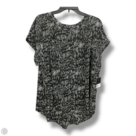 Blouse Sleeveless By Simply Vera In Black & White, Size: 1x