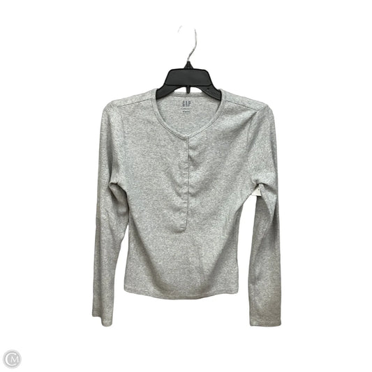Top Long Sleeve Basic By Gap In Grey, Size: Mp