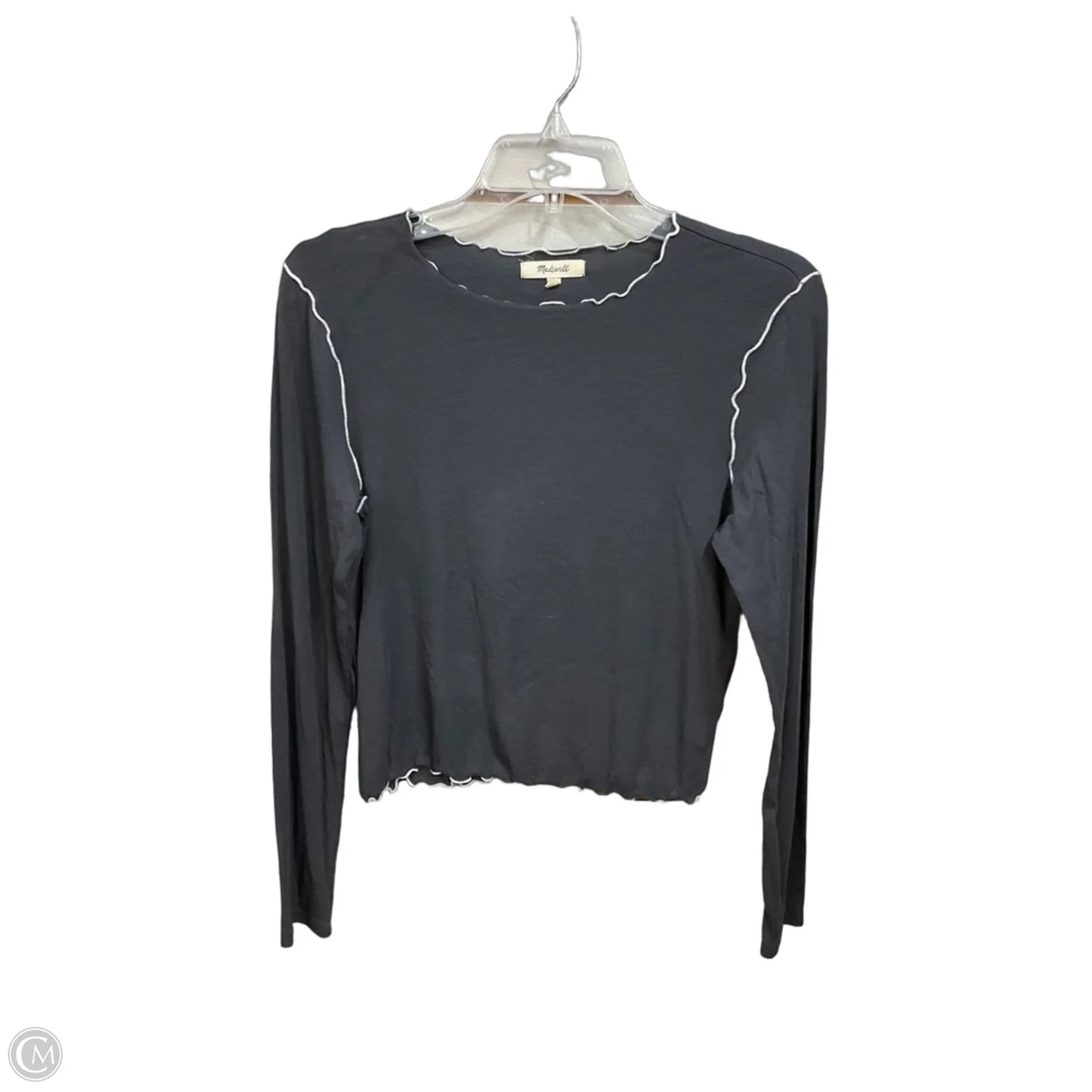 Top Long Sleeve Basic By Madewell In Grey, Size: S