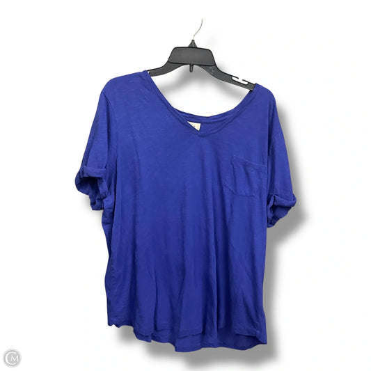 Top Short Sleeve Basic By Style And Company In Blue, Size: 3x