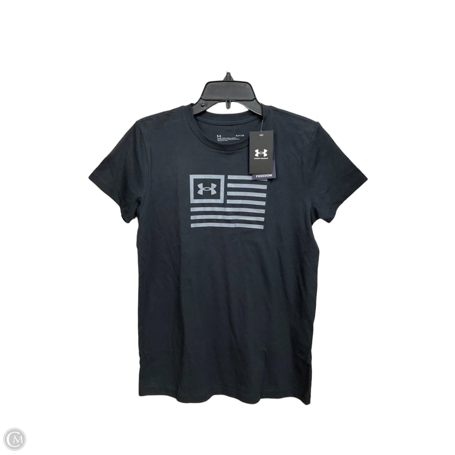 Athletic Top Short Sleeve By Under Armour In Grey, Size: S