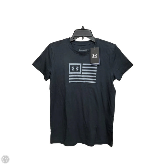 Athletic Top Short Sleeve By Under Armour In Grey, Size: S