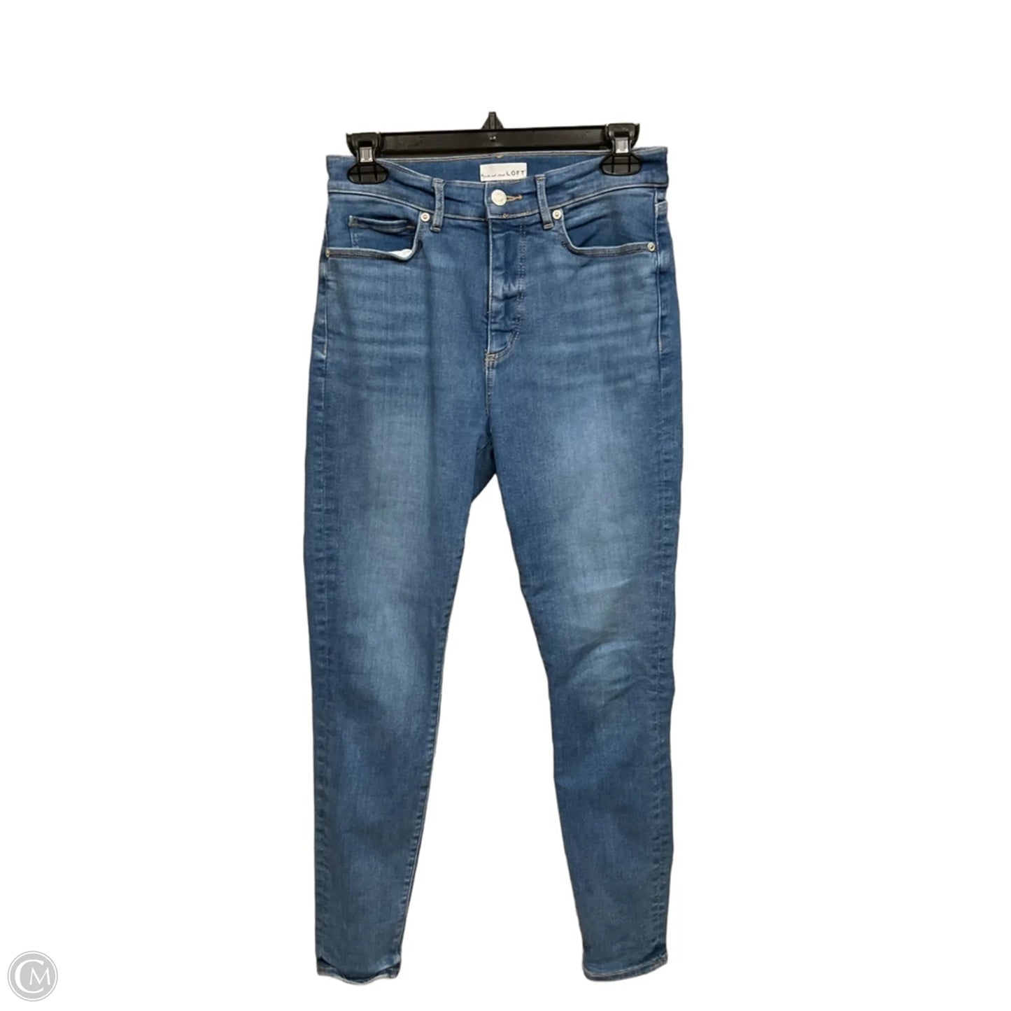 Jeans Skinny By Loft In Blue Denim, Size: 4